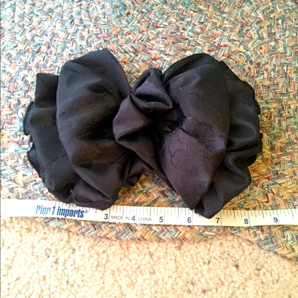 Sock hop style huge black BOW